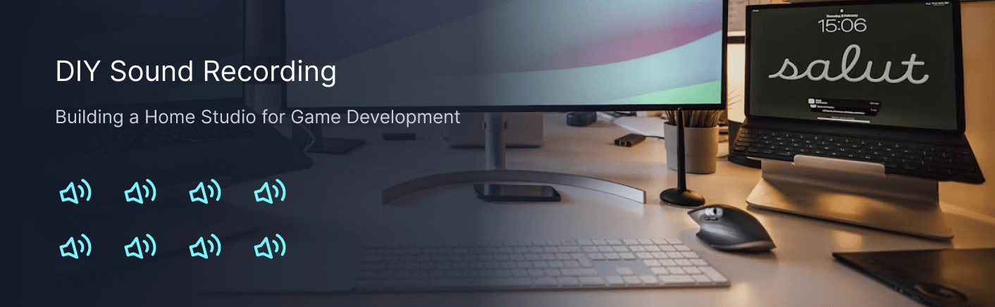 Banner showing a computer setup